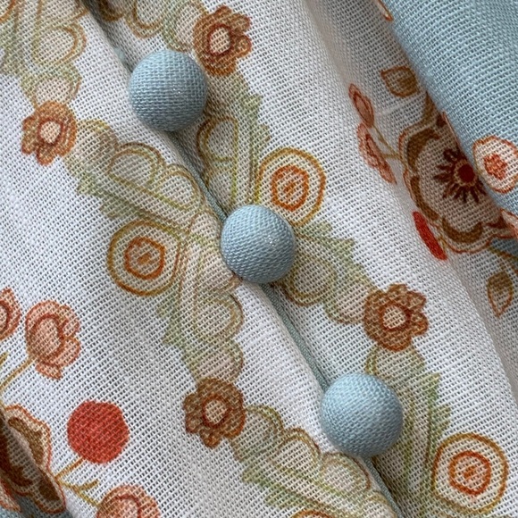 Zimmermann Sage and Coral Floral Tiered Maxi Dress - Picture 5 of 9